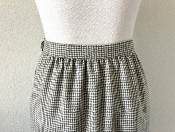 1980s Evan Picone Wool Skirt, Vintage Light Plaid… - image 7