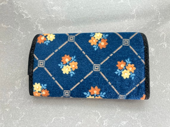 1980s Velour Glasses Case, Vintage Floral Glasses… - image 3