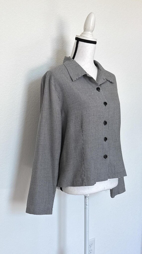 1990s Houndstooth Shacket - image 4