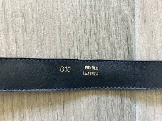 1980s Green Slim Leather Belt, Vintage Leather an… - image 10