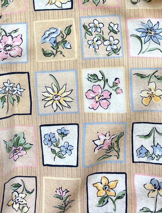 1990s Quilt Pattern Button Down Blouse - image 8