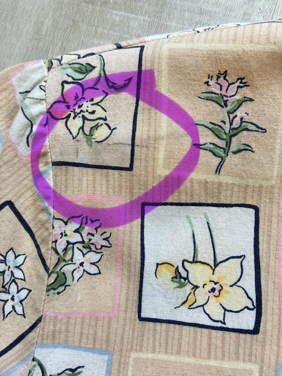 1990s Quilt Pattern Button Down Blouse - image 10