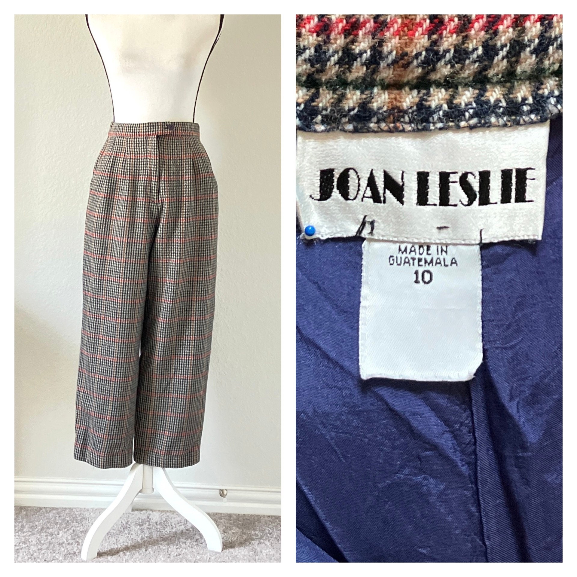 Pantaloni scozzesi degli anni '80, pantaloni vintage in lana