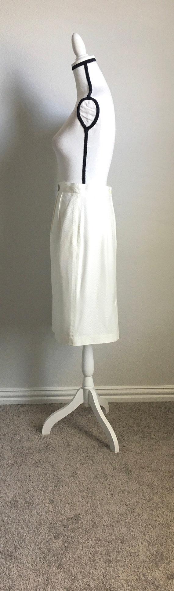 1990s Winter White Skirt, Vintage Deadstock Herri… - image 3