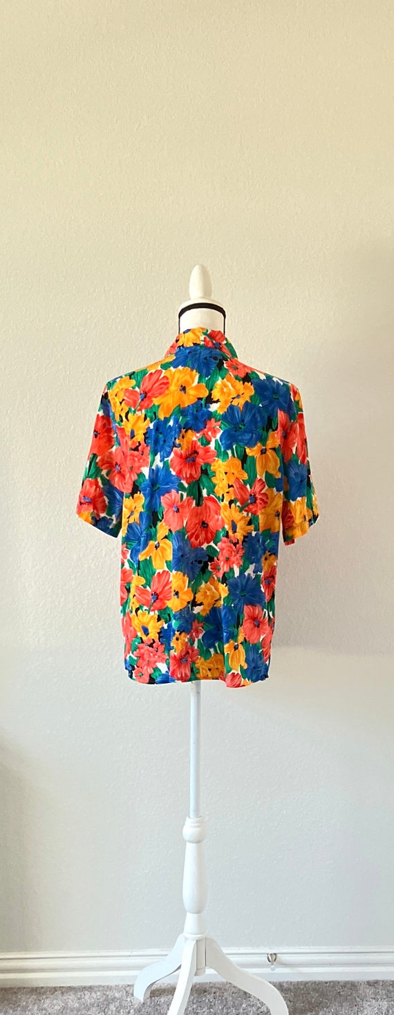 vintage bold floral button down shirt. L ... ^^^