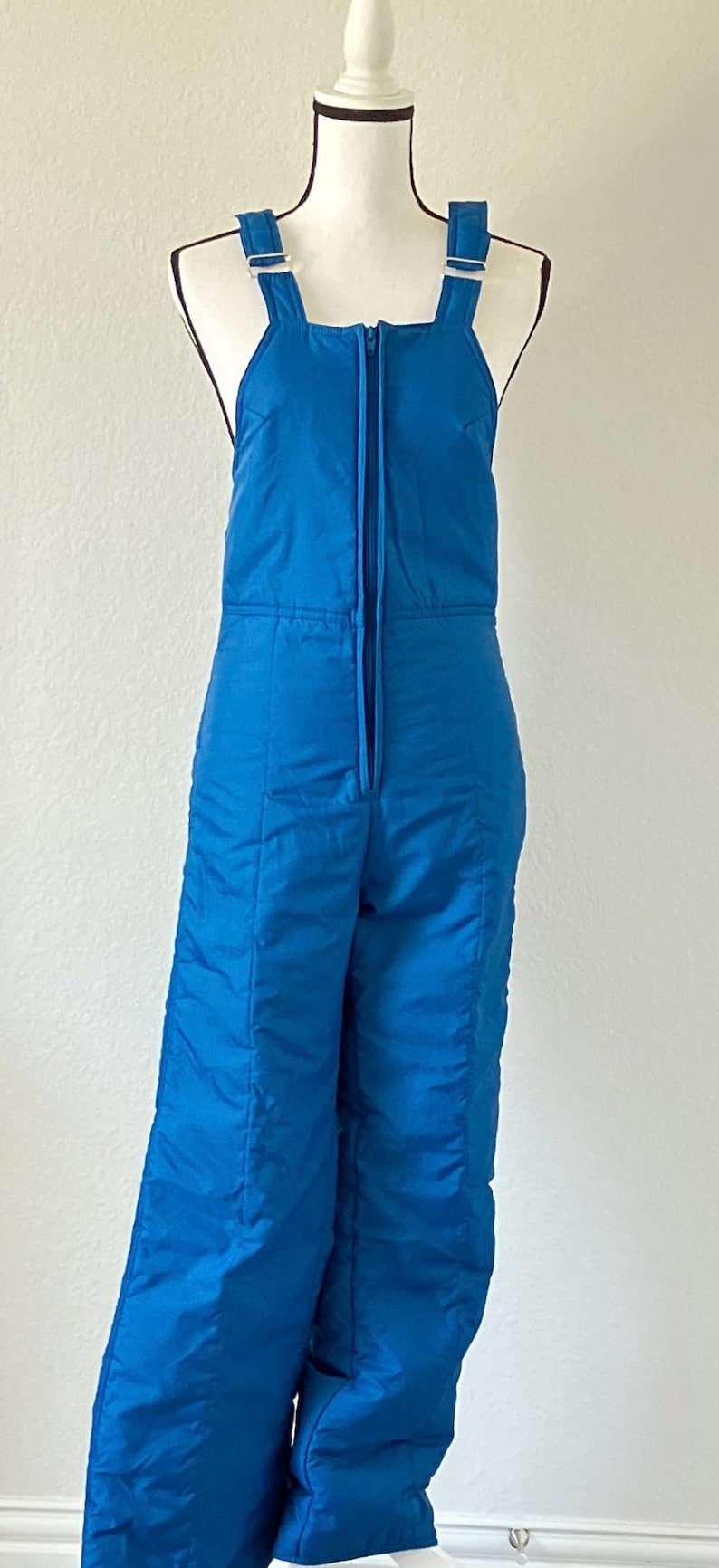 Snowsuit Texture 1980s 1990s Blue Ski Overalls - Etsy