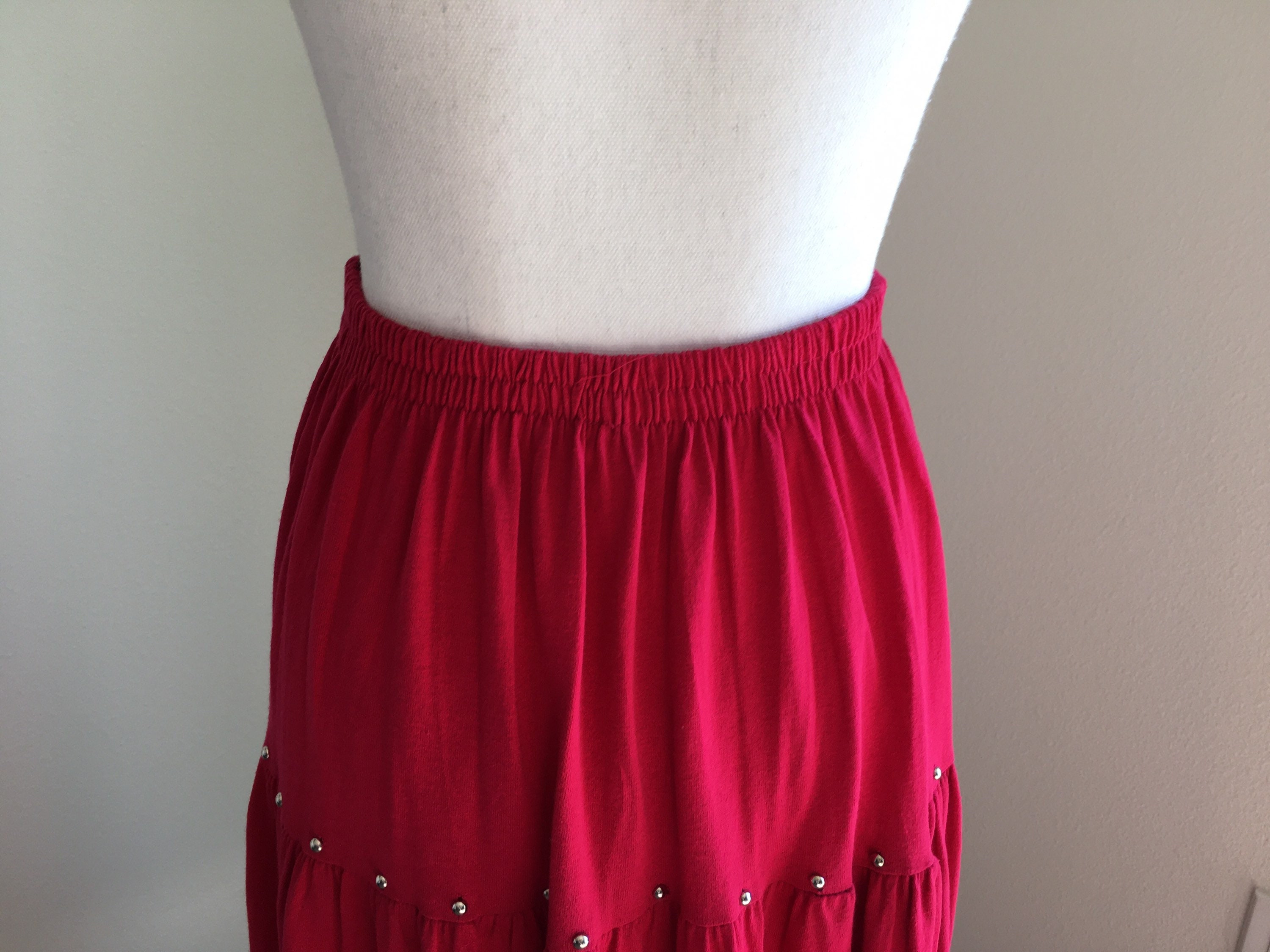 1980s Cotton Peasant Skirt1980s Hot Pink Skirt1980s Full | Etsy