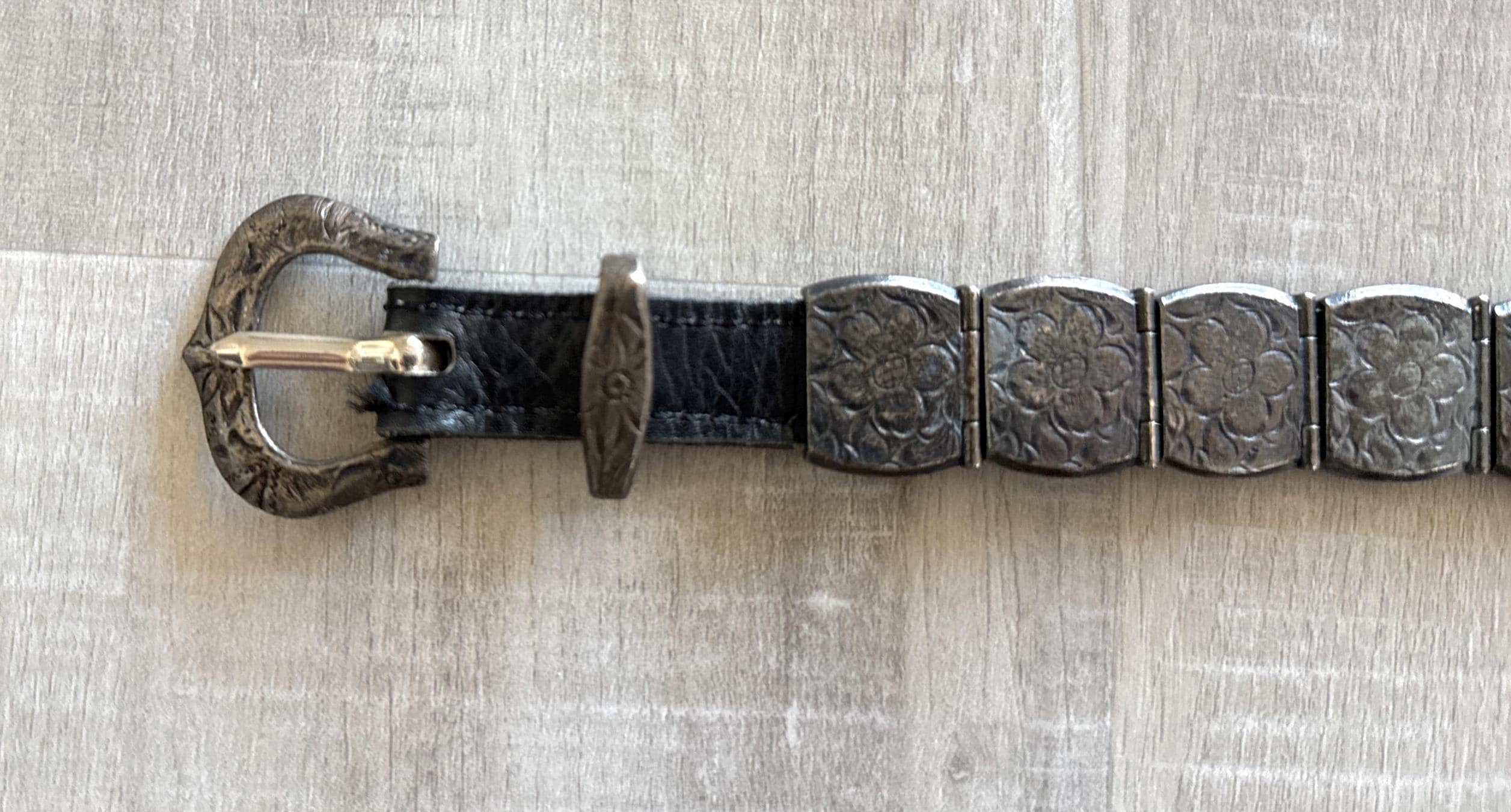 Vintage Embossed Metal Link Belt - Etsy UK display picture 1