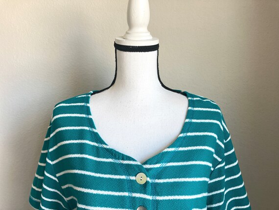 Striped Terry Cloth Sweatshirt