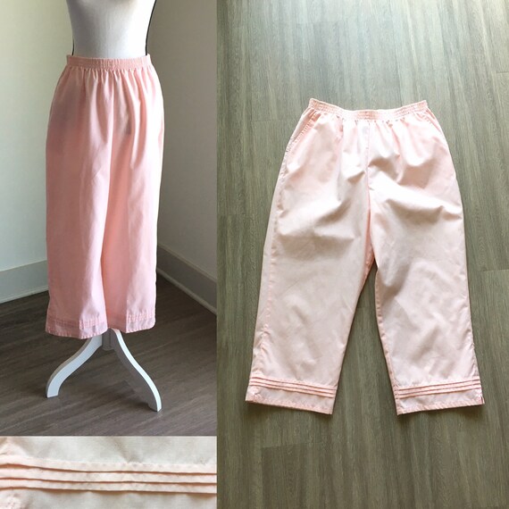 1980s Style Capri Pants Vintage Pink 