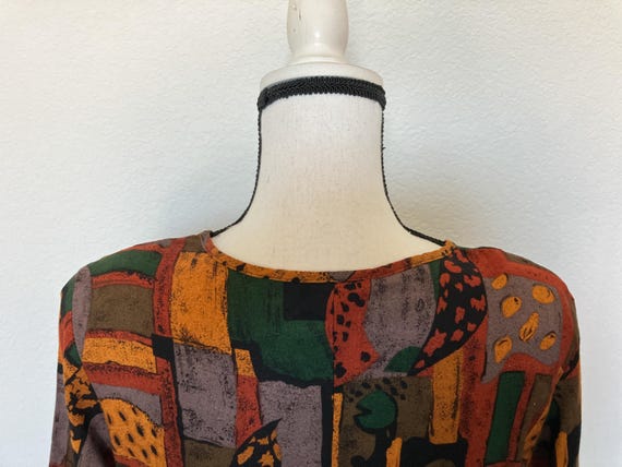1990s Colorful Abstract Shell Top - image 6