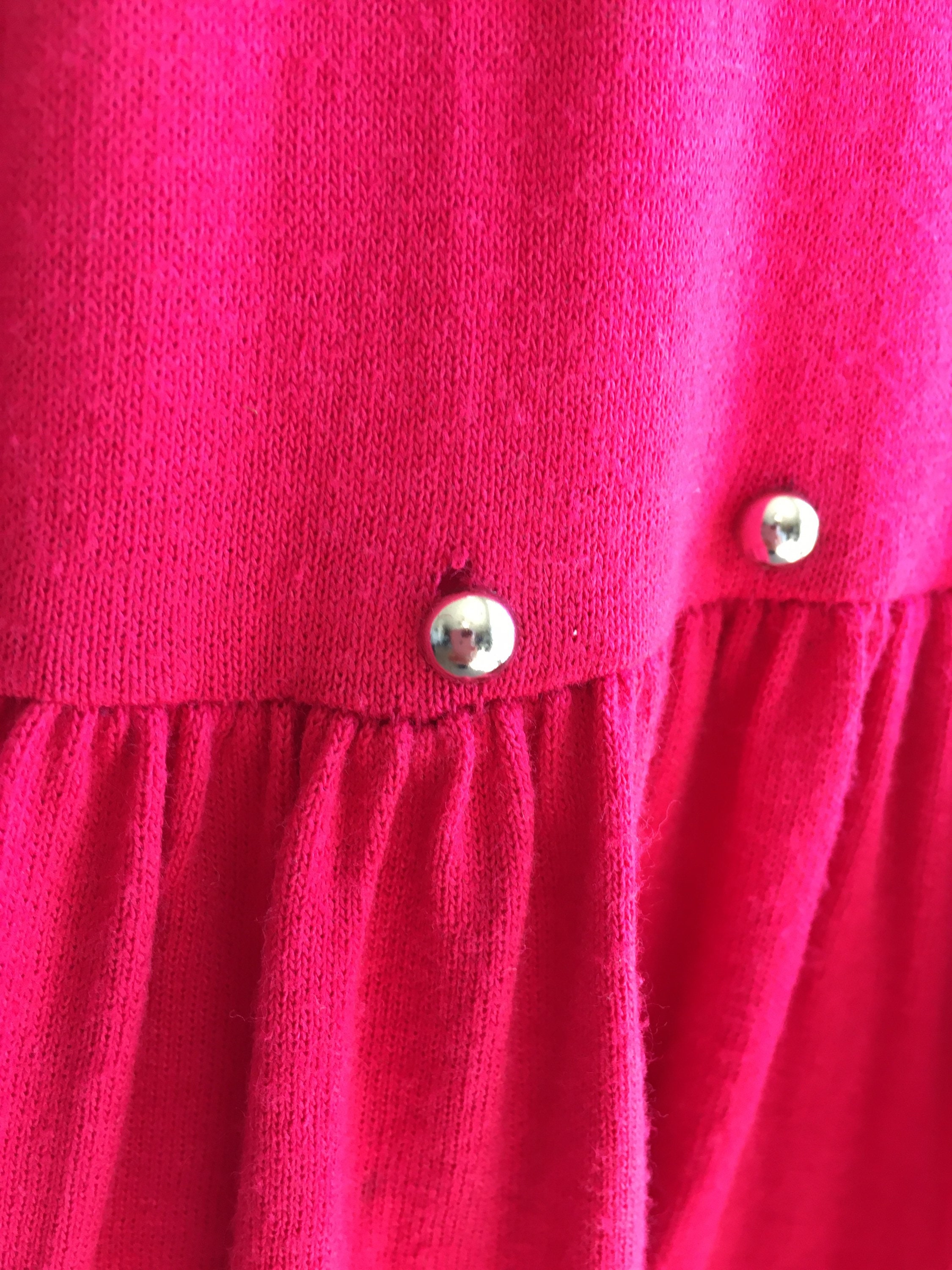 1980s Cotton Peasant Skirt1980s Hot Pink Skirt1980s Full | Etsy