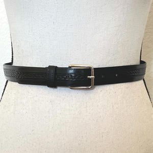 1980s 1990s Size XS/S Vegan Leather Faux Braided Belt