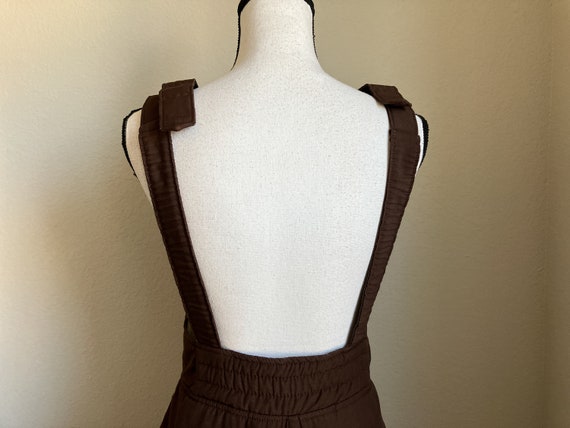 1980s Ski Bib Overalls, Vintage Chocolate Brown S… - image 7