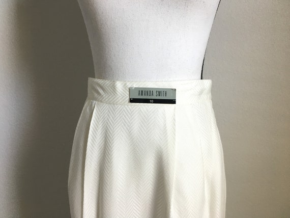 1990s Winter White Skirt, Vintage Deadstock Herri… - image 5