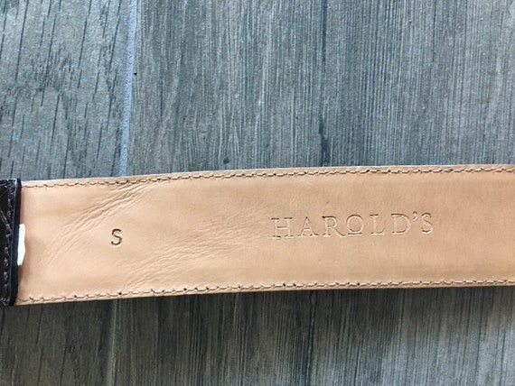 Vintage Harold's, 1990s Brown Faux Croc Belt - image 8