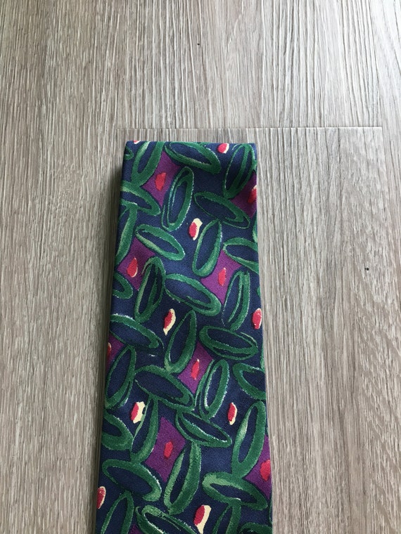 1980s Brightly Colored Abstract Tie - image 5