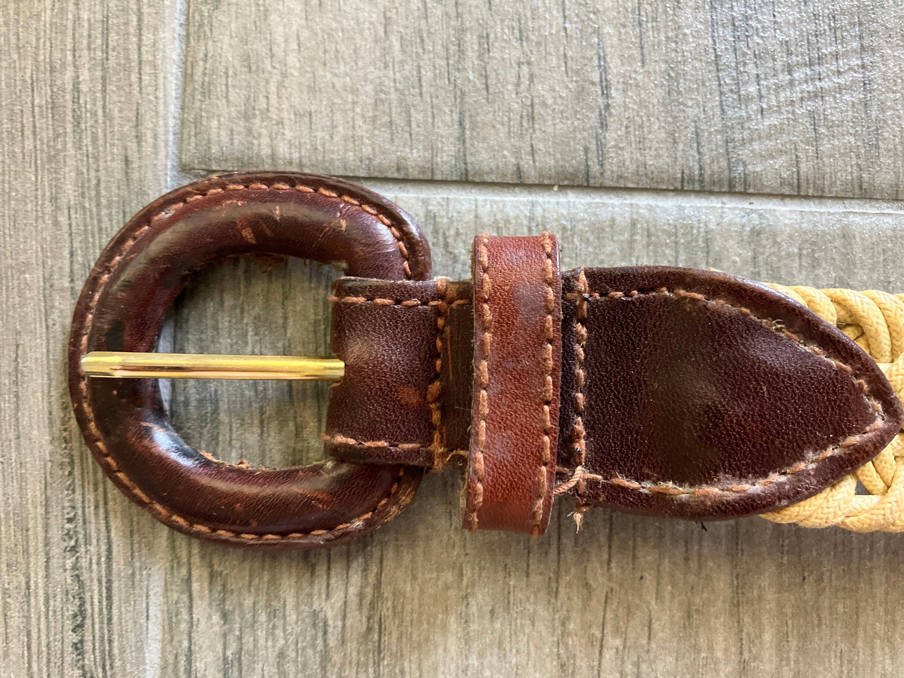 1980s Straw and Leather Belt, Vintage Braided Belt - Etsy display picture 1