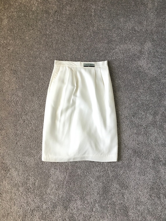 1990s Winter White Skirt, Vintage Deadstock Herri… - image 9