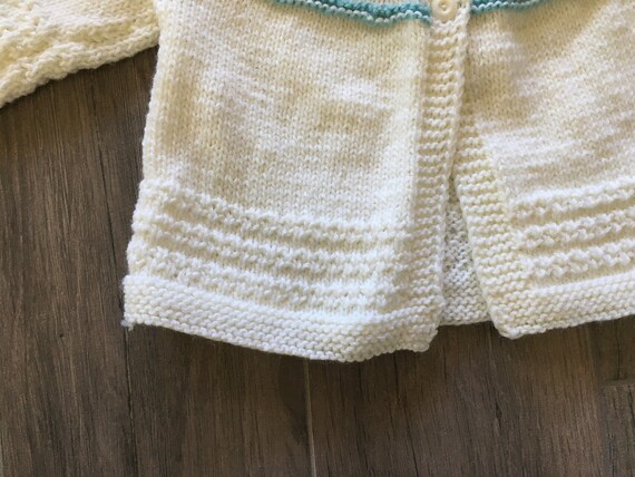 1960s Hand Knit Baby Cardigan, Vintage Shepherd S… - image 4