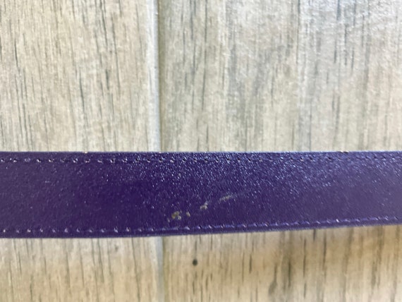 70s purple belt| Vintage leather belt with statement buckle| tough luxe rock n roll belt