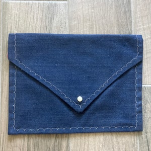 Cartera de mezclilla vintage hecha a mano, bolsa de mezclilla vintage y bolsa de cuadros vichy