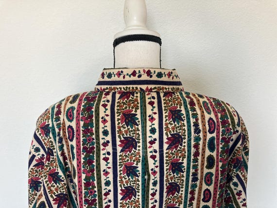 1990s Mixed Pattern Cotton Button Up Shirt - image 6