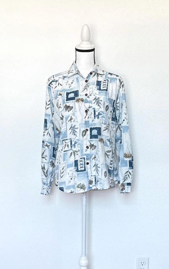 1990s Patchwork Roll Tab Shirt - image 2