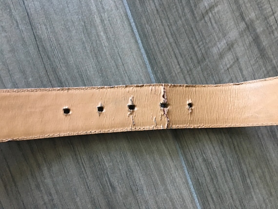 Vintage Harold's, 1990s Brown Faux Croc Belt - image 10