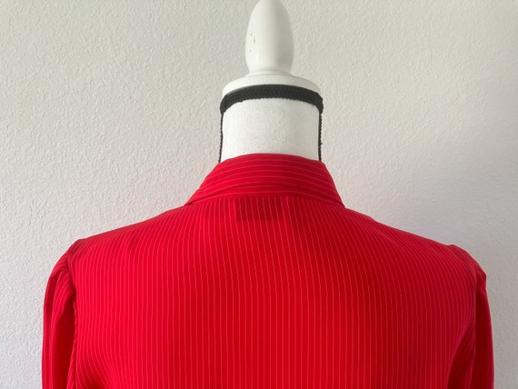 1980s Pinstripe Blouse, Vintage Designer Top - image 6