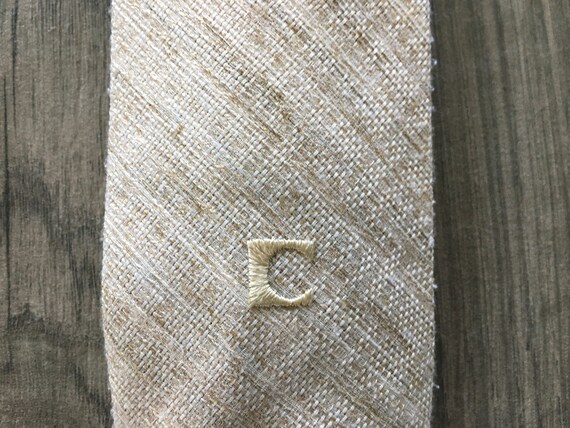 1970s Ivory Tweed Tie - image 6