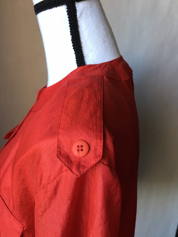 1980s Short Sleeve Jacket, Vintage Nylon Sweatshi… - image 6
