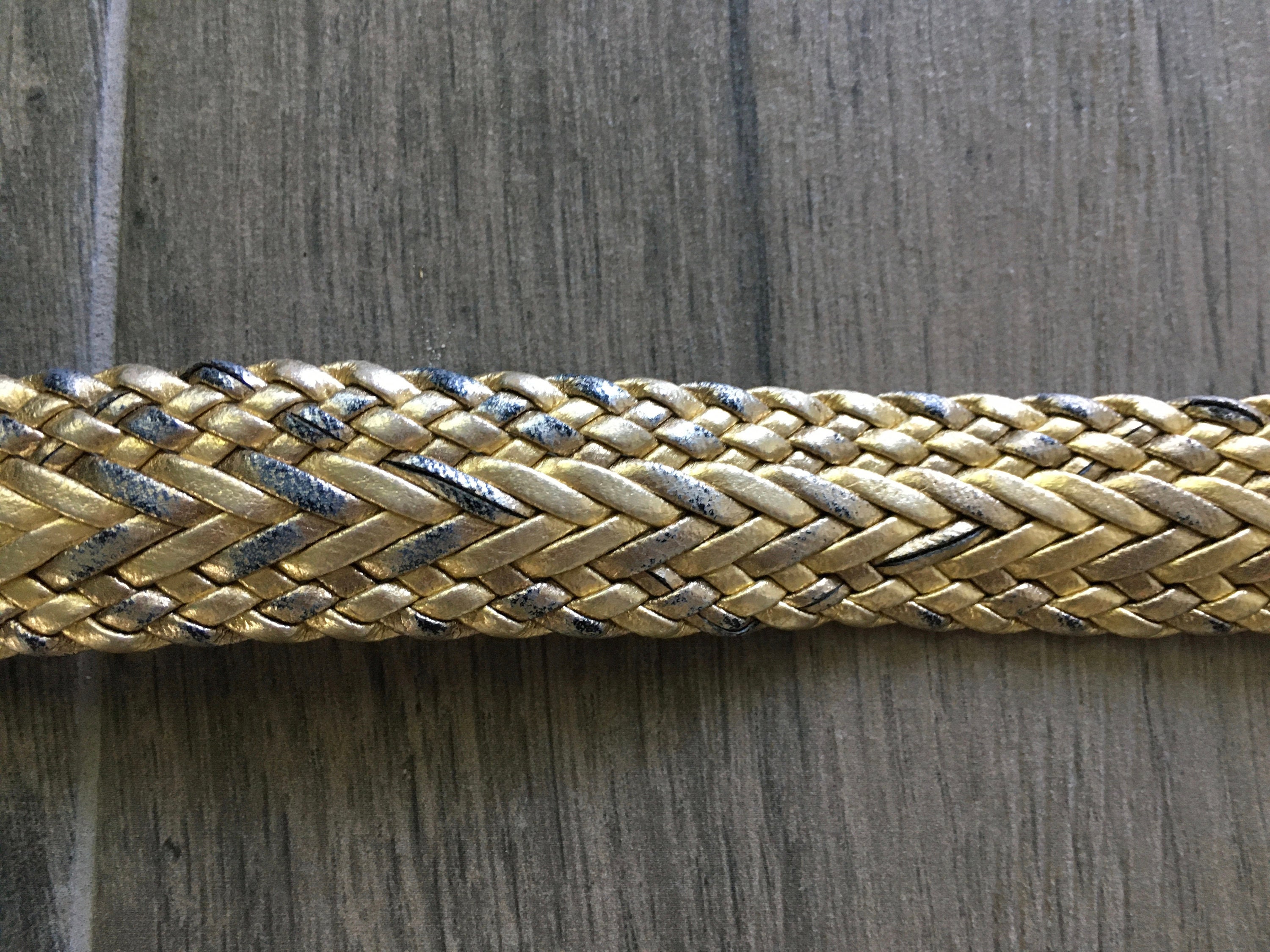 1970s 1980s Metallic Braided Belt - Etsy