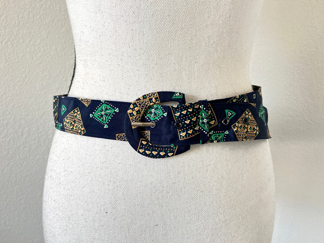 1980s Floral Fabric Belt, Vintage Colorful Cloth Belt - Etsy display picture 2