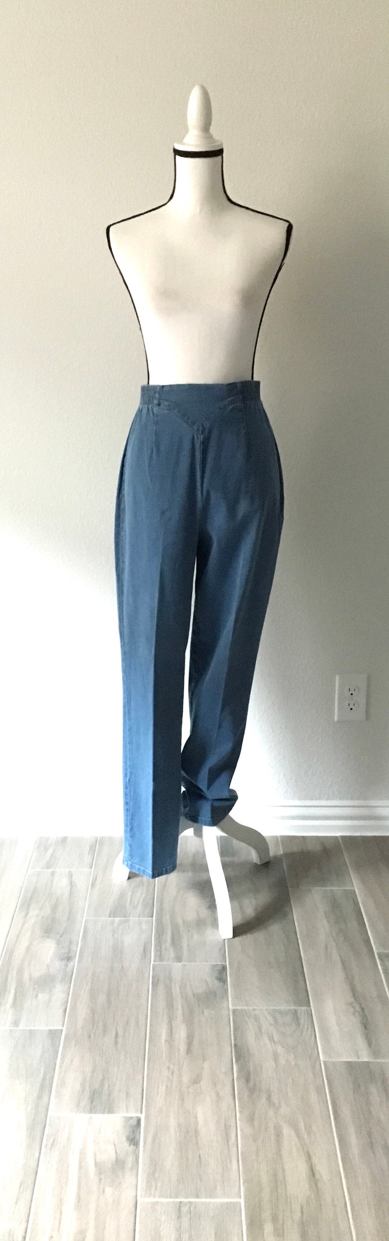 1990s Yoke Waist Denim Vintage Light Wash Denim Jeans Etsy