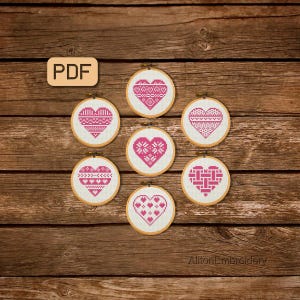 Herz Kreuzstich Anleitung Valentinstag Kreuzstich Bundle PDF Love Stickdatei sofort herunterladen