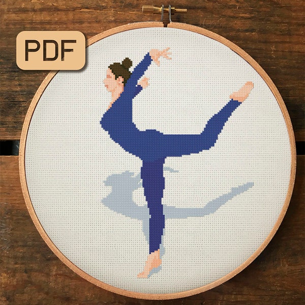 Dancer cross stitch pattern Gymnast needlepoint pdf