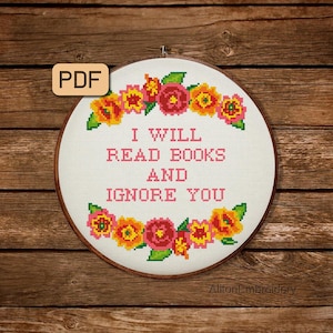 Funny Cross Stitch Pattern Sarcastic Cross Stitch Pdf Snarky Embroidery Hoop Art Instant Download