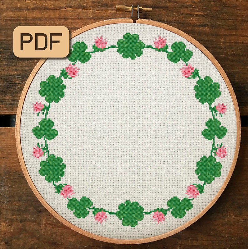 Shamrock Counted Cross Stitch Pattern Clover Cross Stitch - Etsy España