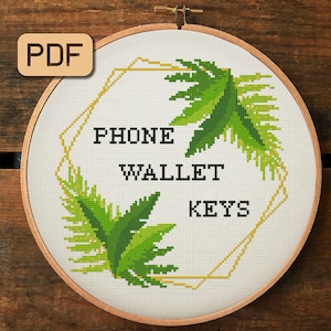 Patrón de punto de cruz de cartera de teléfono de llaves PDF