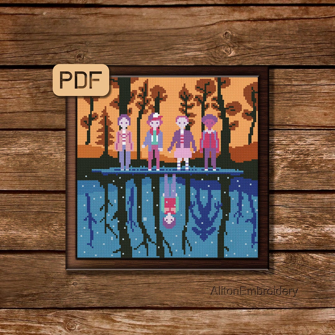 Stranger Stuff Cross Stitch Pattern: Childrens Monster Embroidery ...