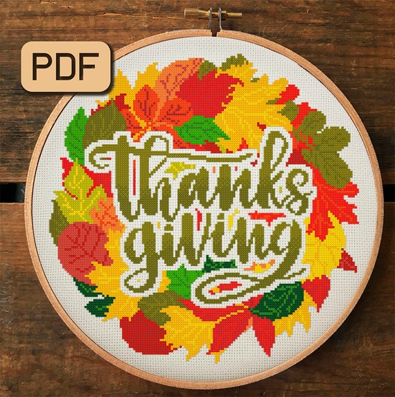 Thanksgiving Cross Stitch Pattern Pdf | Etsy