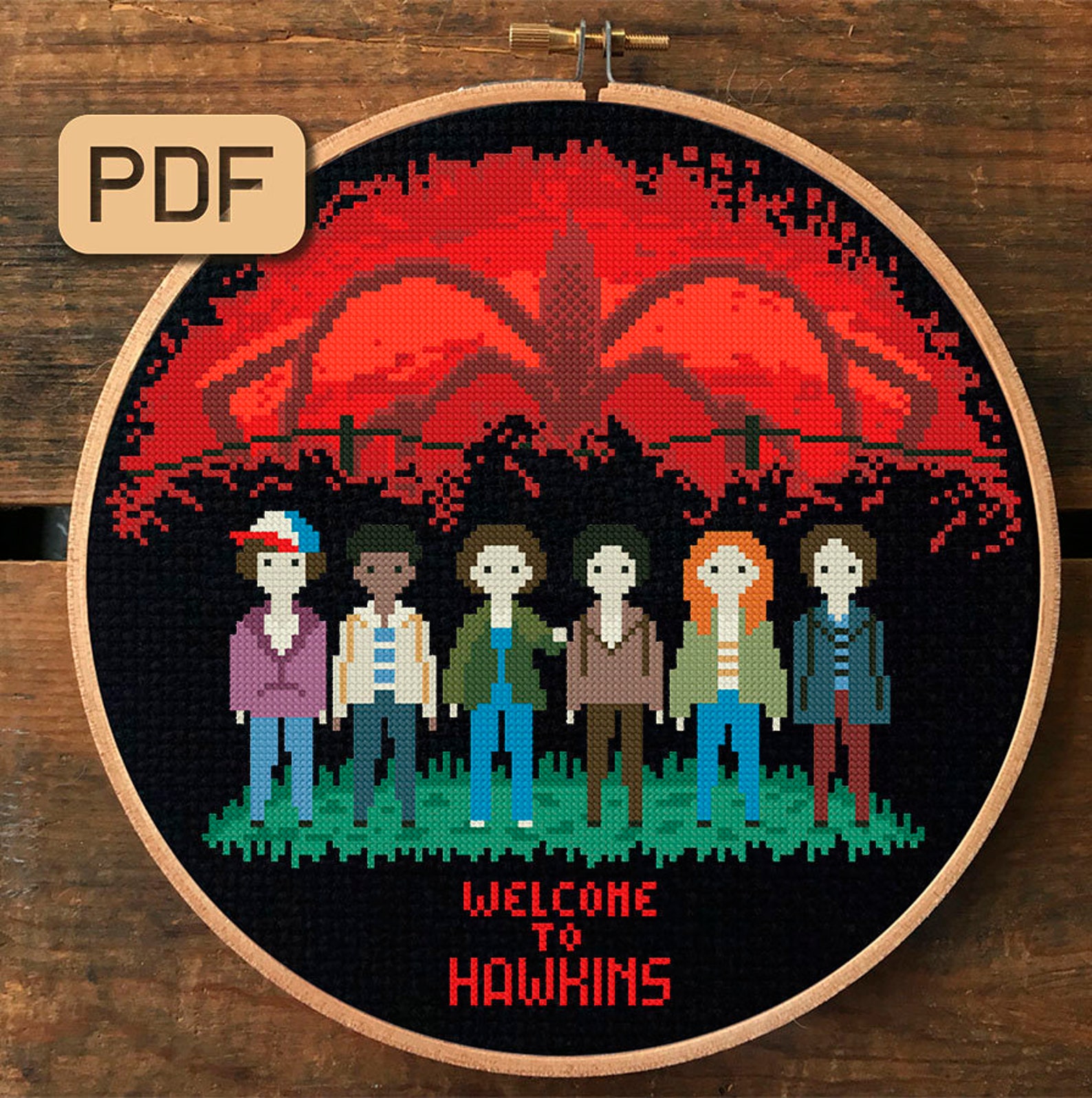 Stranger Things Cross Stitch Pattern Pdf Etsy
