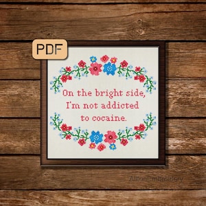 Funny Cross Stitch Pattern Snarky Cross Stitch Pdf Counted Embroidery Chart Instant Download