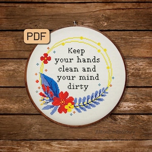 PDF Cross Stitch Pattern Funny Cross Stitch Chart Snarky Xstitch Design Digital Download