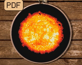 Sun cross stitch pattern pdf