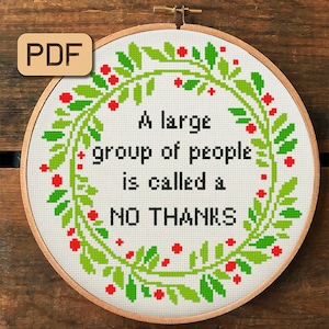 Funny Cross Stitch Pattern Sassy Cross Stitch PDF Snarky Embroidery Design Instant Download
