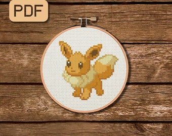 Eevee cross stitch pattern pdf