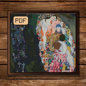 Klimt Kreuzstichmuster Tod und Leben berühmte Malerei Nadelspitze pdf