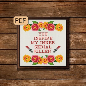 Funny Cross Stitch Pattern Sarcastic Cross Stitch PDF Snarky Embroidery Design Instant Download